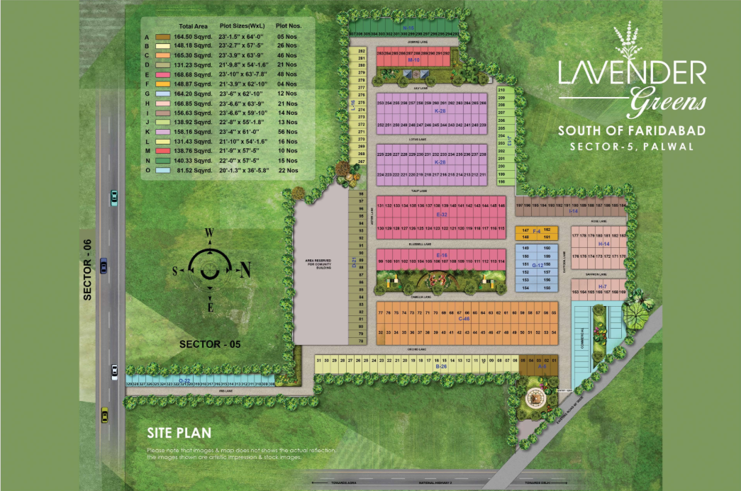Lavender Greens Site Map
